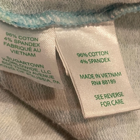 Lilly Pulitzer Ronan Crop Sweatshirt Aqua La Vista pickleball tennis active M - Picture 3 of 12